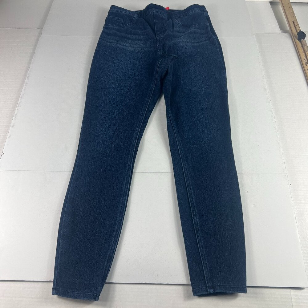 Spanx Jeans Women's 28x26* Jean-ish Ankle Pull On Leggings Dark Blue Pants Tag M